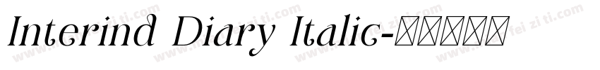 Interind Diary Italic字体转换